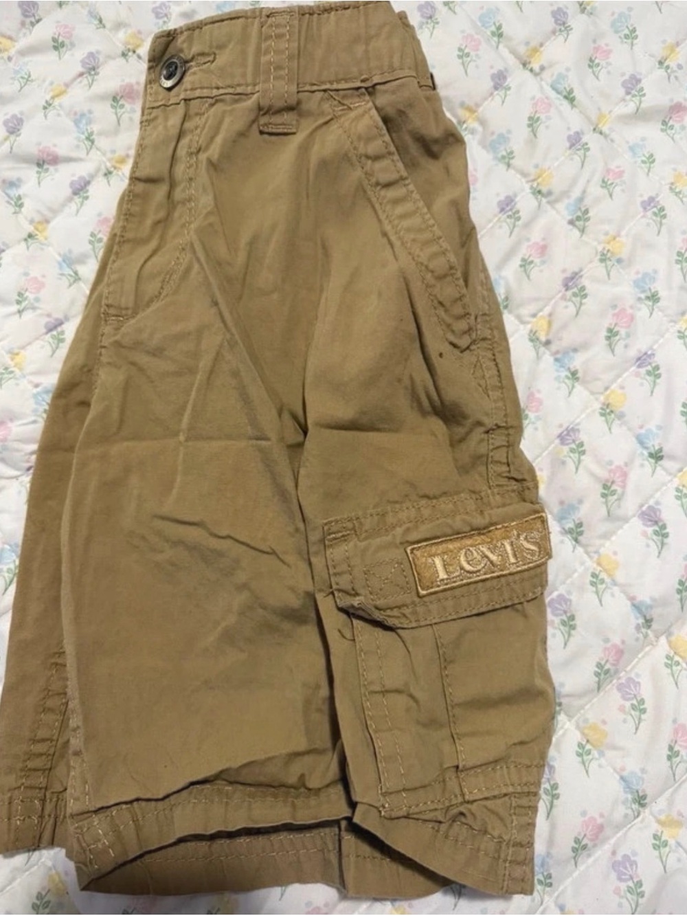 Levi's Boys Khaki Utility Cargo Shorts
